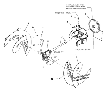 Auger Drive Group - 28" Diagram and Parts List for 1695441-LP1695441-928E 2008 Briggs and Stratton Snow Blower